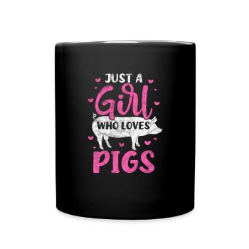Pig Pig PigLet Sow Pigs Gift - Full Colour Mug - black - Front