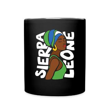 Sierra Leone Freetown Colors Flag Black Heritage - Full Colour Mug - black - Front