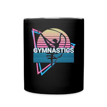 Gymnastics Retro Gift - Full Colour Mug - black - Front