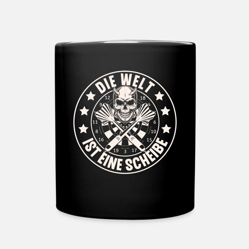 Dart Darten Darts - Tasse einfarbig - Schwarz