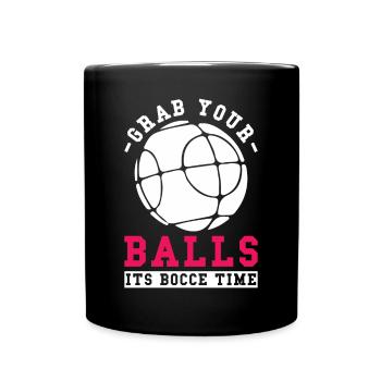 Pétanque Boule Prenez vos balles c’est l’heure de la pétanque - Mug uni - noir - Devant