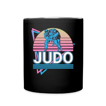 Judo Retro Gift - Full Colour Mug - black - Front