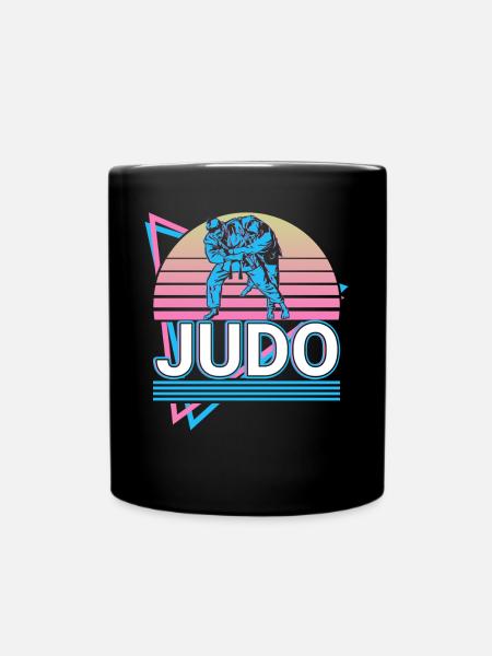 Judo Retro Geschenk - Tasse einfarbig - Schwarz