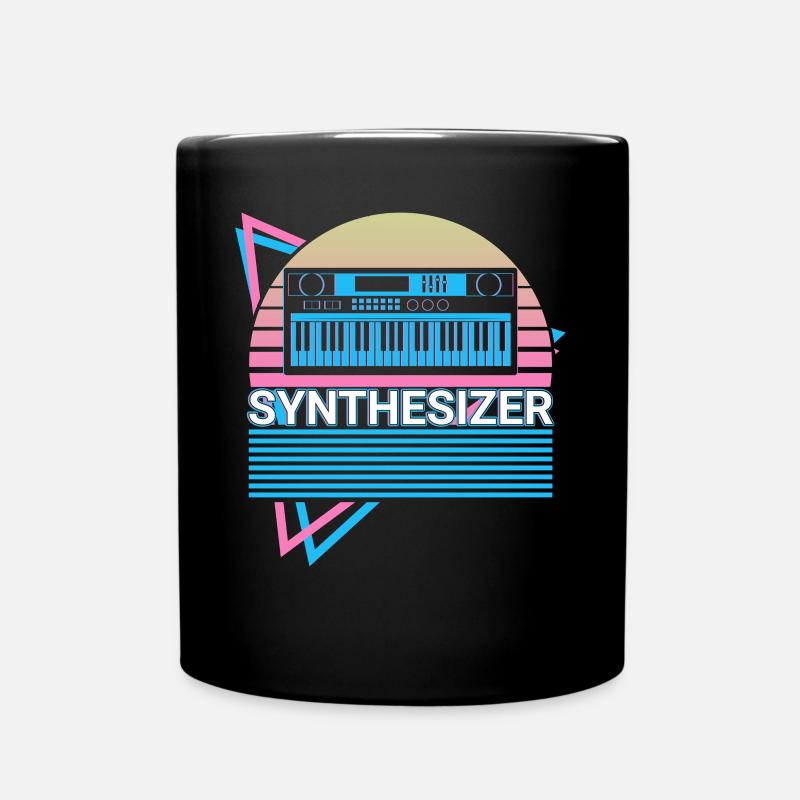 Synthesizer Retro Gift - Full Colour Mug - black