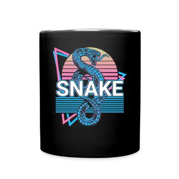Cadeau rétro serpent - Mug uni - noir - Devant