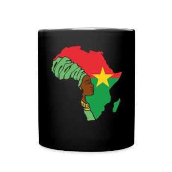 Burkina Faso Drapeau Drapeau Afrique Patrimoine ethnique - Mug uni - noir - Devant