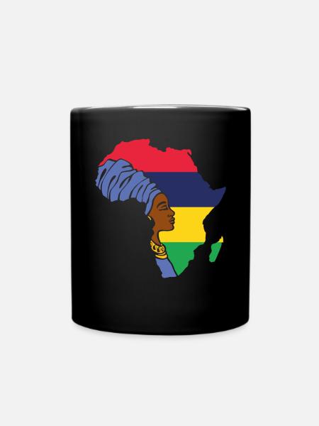 Drapeau de l’île Maurice Drapeau Afrique Souvenir ethnique - Mug uni - noir