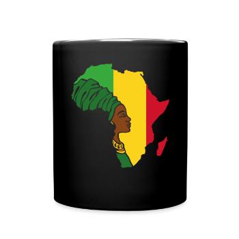 Mali Malische Flagge Afrika Black Heritage - Tasse einfarbig - Schwarz - Vorne