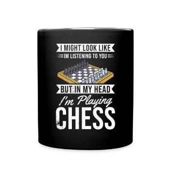 Chess Gift Board Game Chess Game Chess Board - Full Colour Mug - black - Front