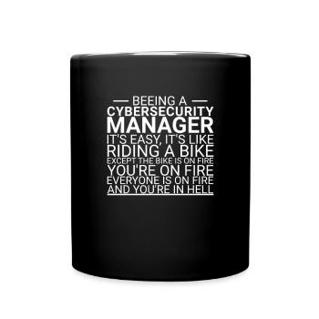 "Cybersecurity Manager Hell | Cybersecurity" - Tasse einfarbig - Schwarz - Vorne