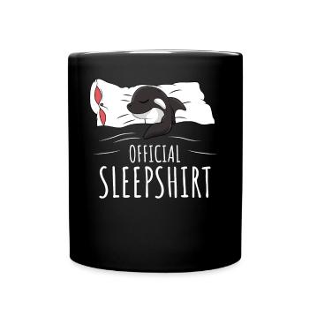 Orca Whale Sleeping Shirt - Full Colour Mug - black - Front