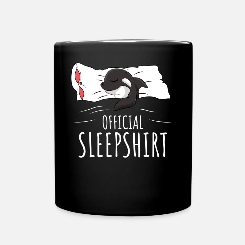 Orca Wal Schlafshirt - Tasse einfarbig - Schwarz