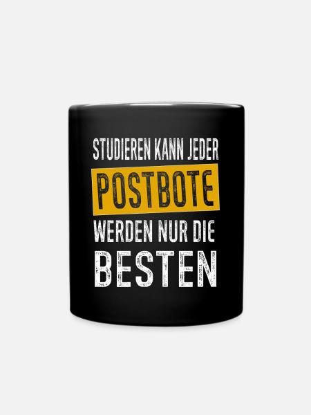 Postbote Briefträger Paketbote Geschenk - Tasse einfarbig - Schwarz