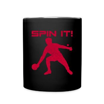Ping Pong Table Tennis - Full Colour Mug - black - Front