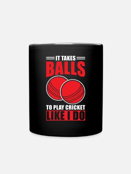 Cricket Gift Cricketer - Full Colour Mug - black