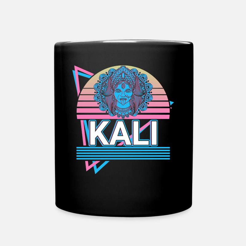 Kali Hindu Göttin des Todes Retro Geschenk - Tasse einfarbig - Schwarz