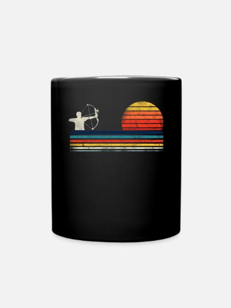 Archery Bow Archer Retro Vintage - Tasse einfarbig - Schwarz