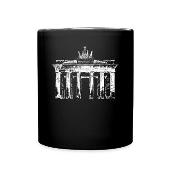 I Love Berlin Brandenburger Tor Vintage Berliner - Tasse einfarbig - Schwarz - Vorne
