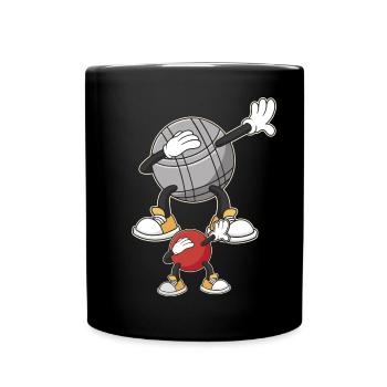 Dabbing Boulekugeln für Bouler boulen Boulesport - Tasse einfarbig - Schwarz - Vorne