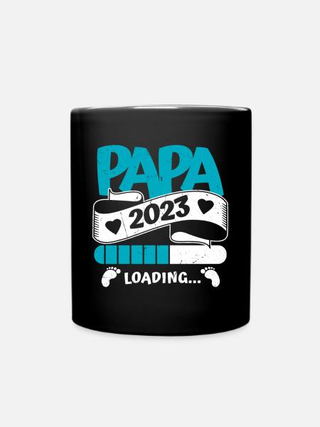 Papa Loading 2023 | Werdender Papa Vater - Tasse einfarbig - Schwarz