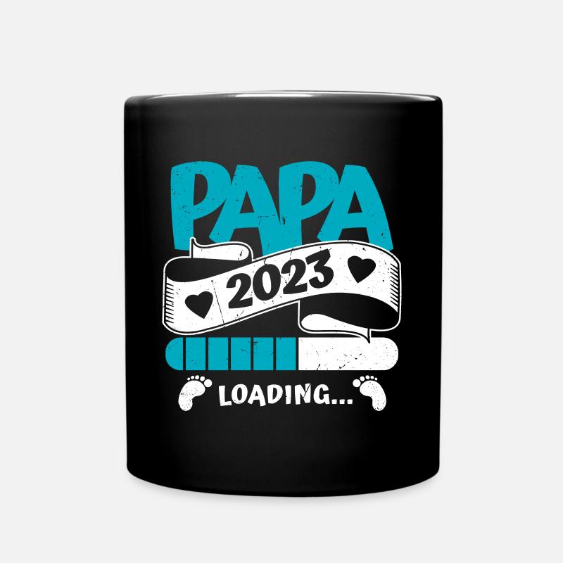 Papa Loading 2023 | Werdender Papa Vater - Tasse einfarbig - Schwarz