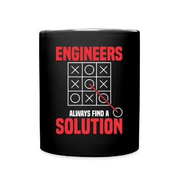 Engineers Always Find A Solution Engineering Appar - Tasse einfarbig - Schwarz - Vorne
