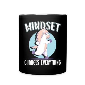 Cardio Gym Poney Motivation Mindset, Marathon - Mug uni - noir - Devant