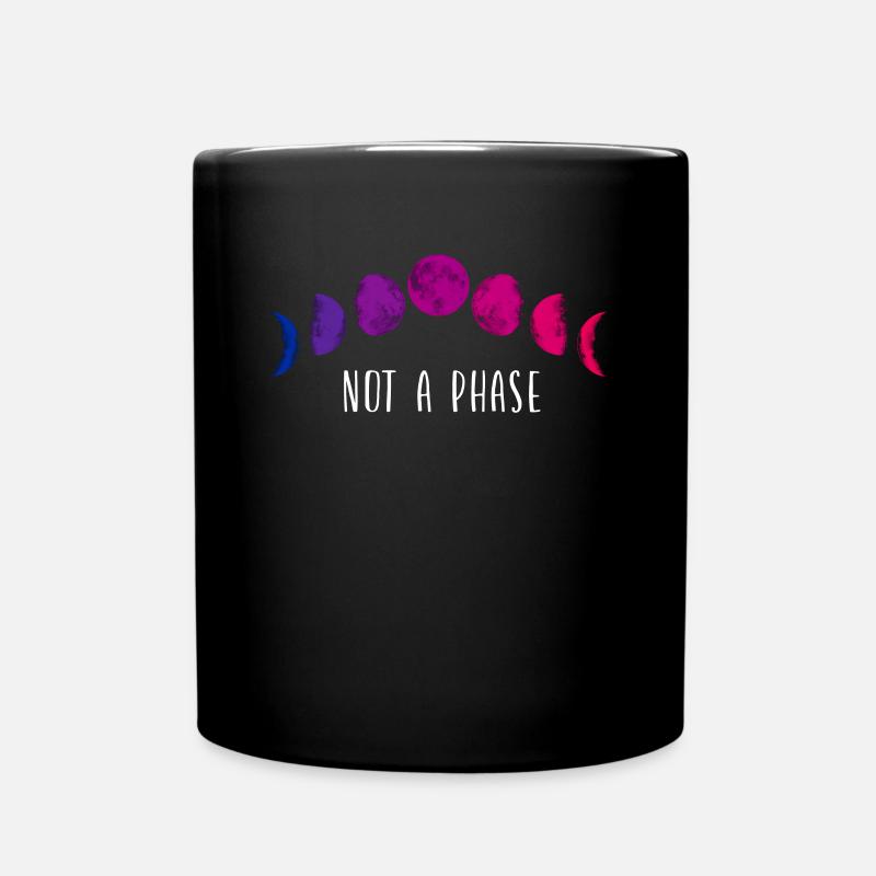 Bisexual Bi Pride Flag Moon Not A - Tasse einfarbig - Schwarz