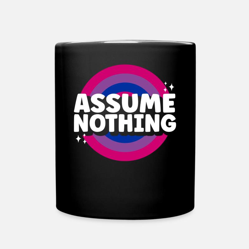 Bisexuel Bi Pride Flag Assume - Mug uni - noir