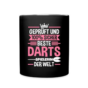 Darts Dart - Tasse einfarbig - Schwarz - Vorne