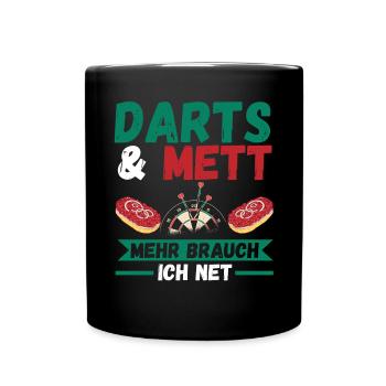 Darts Mett Dart - Tasse einfarbig - Schwarz - Vorne