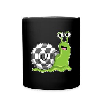 Escargot Échiquier Jeu de société d’échecs - Mug uni - noir - Devant
