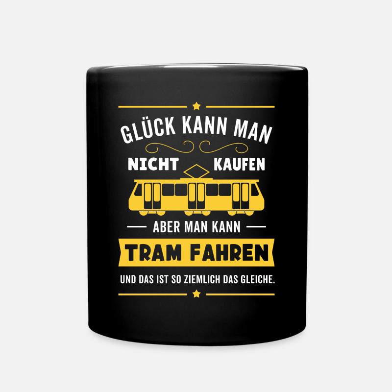 Straßenbahnfahrer Straßenbahn Tramfahrer Vater - Tasse einfarbig - Schwarz