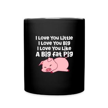 Cochon - Mug uni - noir - Devant