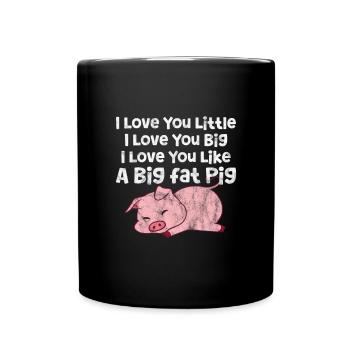 Pig Pig PigLet Sow Pigs Gift - Full Colour Mug - black - Front