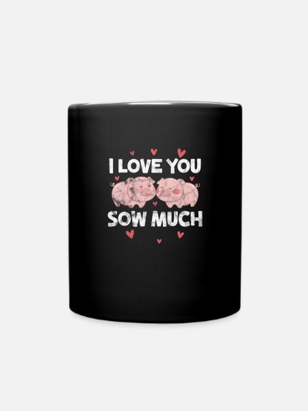 Cochon Cochon PorcLet Semer Des Cochons Cadeau - Mug uni - noir