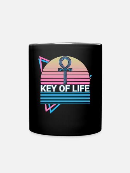 Ägyptische Anhk Schlüssel des Lebens Geschenk - Tasse einfarbig - Schwarz