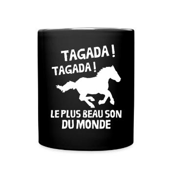 cheval, passionné de chevaux, faire de cheval - Mug uni - noir - Devant
