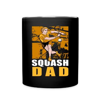 Squash Dad - Tasse einfarbig - Schwarz - Vorne