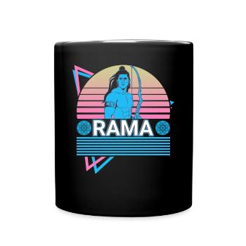 Rama Hindu God Ancient Hindu Mythology Gift - Full Colour Mug - black - Front