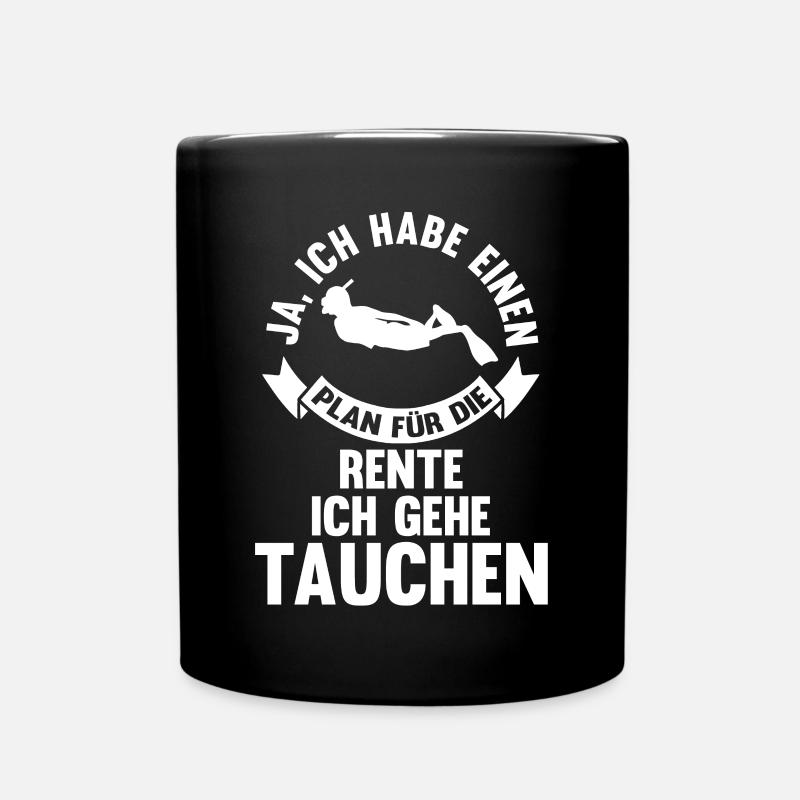 Tauchen Rente Ruhestand Taucher Tauchlehrer - Tasse einfarbig - Schwarz
