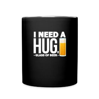 Bière - Mug uni - noir - Devant