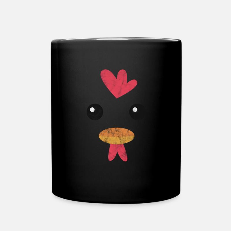 Huhn - Tasse einfarbig - Schwarz