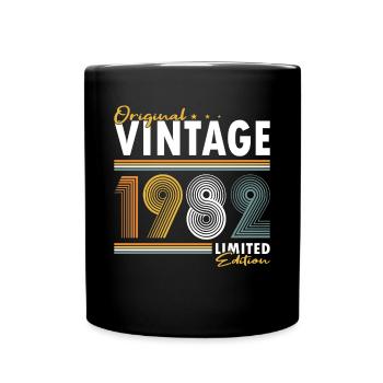 40. Geburtstag Jahrgang 1982 Original Vintage 1982 - Tasse einfarbig - Schwarz - Vorne