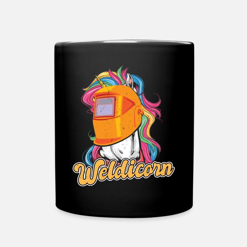 Weldicorn schweißen Schweißer - Tasse einfarbig - Schwarz