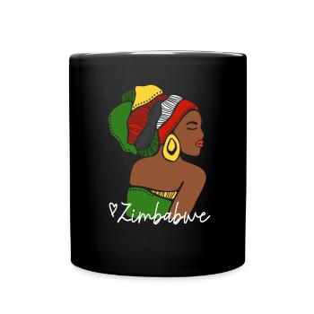 Zimbabwe Zim Zimbabwe Afrique Drapeau Noir Patrimoine - Mug uni - noir - Devant