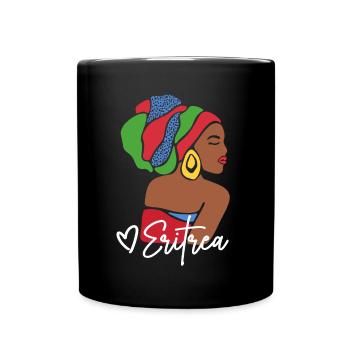 Eritrea Eritrean Flag Asmara Black Heritage - Full Colour Mug - black - Front