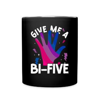 Bisexuel Bi Pride Flag Hand Gimme - Mug uni - noir - Devant