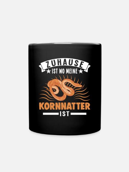 Zuhause ist wo meine Kornnatter ist - Tasse einfarbig - Schwarz