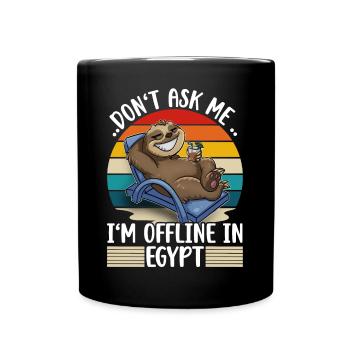 Egypte Voyage de vacances paresseux - Mug uni - noir - Devant